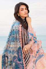 NS-132 | 3PC Unstitched Embroidered Lawn Collection Gardenia By Nureh