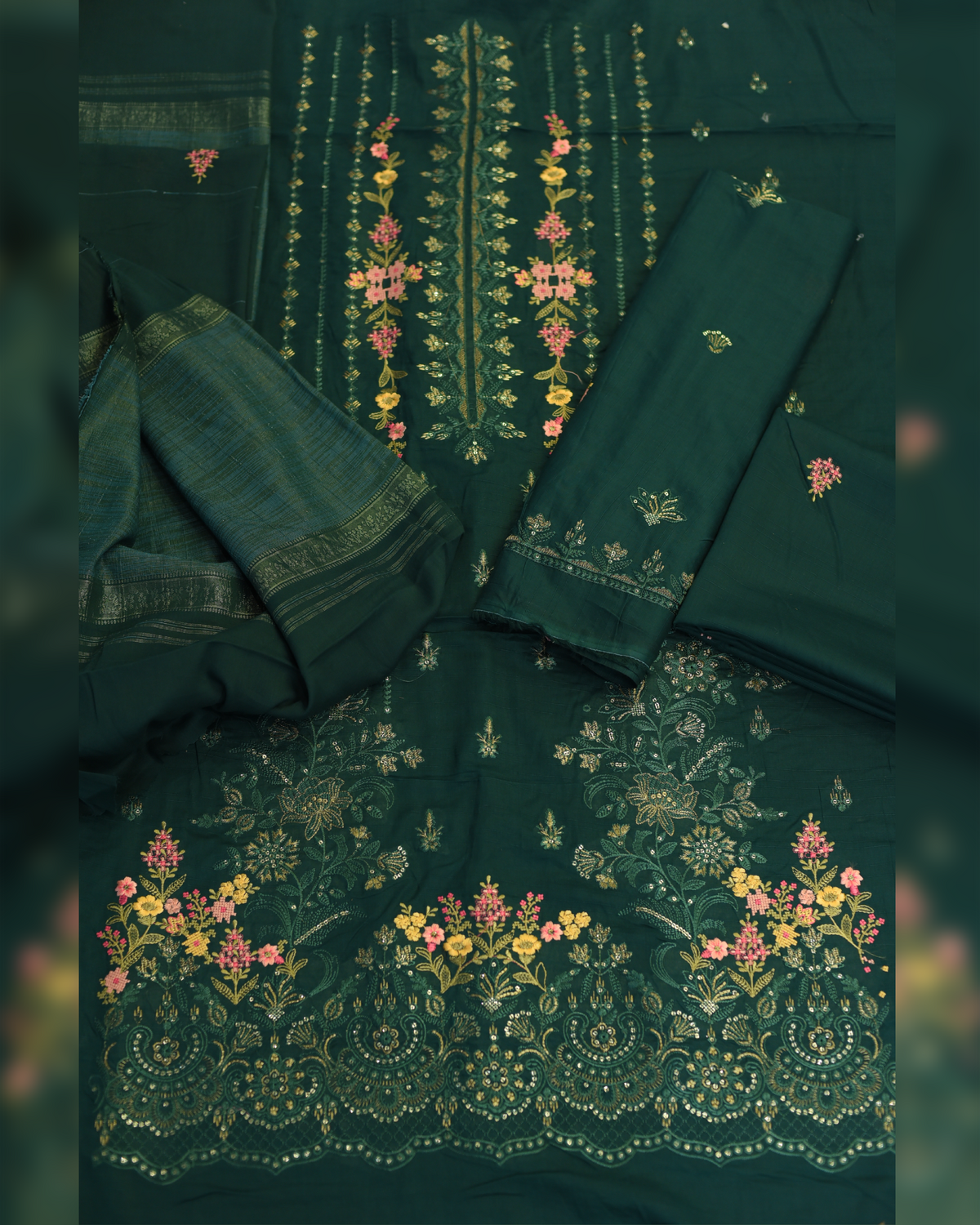 3-PC Unstitched Embroidered Lawn | EMB-5