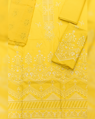 3-PC Unstitched Lawn Embroidered Suit | EL-2