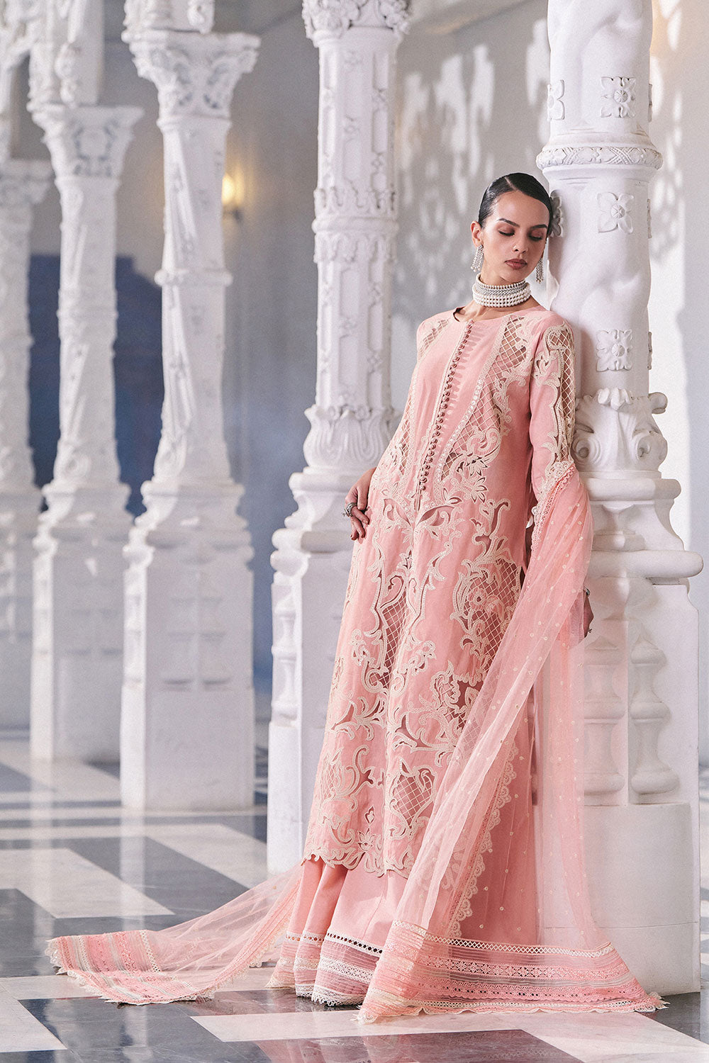 3-PC Unstitched Embroidered Lawn Luxury Lawn By Sobia Nazir | LEE26-5B