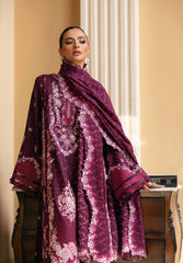 3-PC Unstitched Embroidered Karandi Luxury Winter Collection By Elaf Premium | EWK-2B BERRYBLUSH