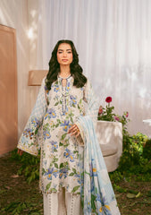 3-PC Unstitched Digital Printed Lawn By Elaf Premium | EPS-6A