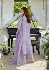 3-PC Unstitched Embordered Luxury Lawn By Elaf | ELH-3A PARIS HUES
