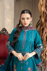 3-PC Unstitched Lawn Embroidered Shirt Crinkle Embroidered Dupatta Naqsh By Wania | WL-508