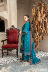 3-PC Unstitched Lawn Embroidered Shirt Crinkle Embroidered Dupatta Naqsh By Wania | WL-508