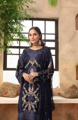 CNAZ07 - 3PC - Unstitched  Chandni Premium By Ayla Zahra