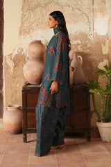 3-PC Unsititched  Embroidered Viscose Linen By Iznik | IPF-01