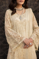 D-09 Sandy Beach | 3PC Unstitched Suit Luxury Chiffon Dilkash By Lavish Premium