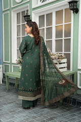 3-PC Unstitched Lawn Embroidered Shirt Crinkle Embroidered Dupatta Naqsh By Wania | WL-512