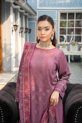 3-PC Unstitched Lawn Embroidered Shirt Crinkle Embroidered Dupatta Naqsh By Wania | WL-513