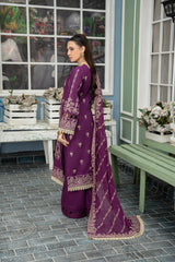 3-PC Unstitched Lawn Embroidered Shirt Crinkle Embroidered Dupatta Naqsh By Wania | WL-514