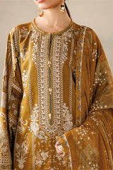 3-PC Unstitched Embroidered Eid Lawn By Baroque | D07