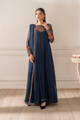 3-PC Unstitched Embroidered Organza Exclusive Formals By Iznik | UE-412