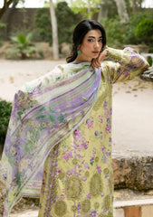 3-PC Unstitched Digital Printed Lawn Signature By Elaf | OLIVIA