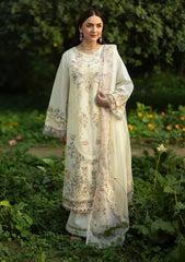 3-PC Unstitched Embroidered Luxury Lawn By Elaf | ELQ-7B