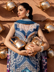 3-PC Unstitched Embroidered Luxury Lawn By Parishay | JL-07