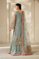 3-PC Unstiched Embroidered Net By Baroque | CH14-06
