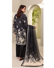 3-PC unstitched Printed Lawn By Zellbury | 0331