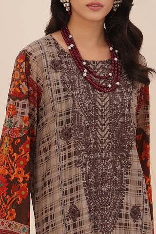 CN4-010 | 3PC Unstitched Embroidered Lawn Naranji By Charizma