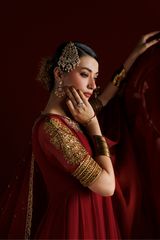 2Pc Embroidered Chiffon Unstitched Frock Suit By Iznik