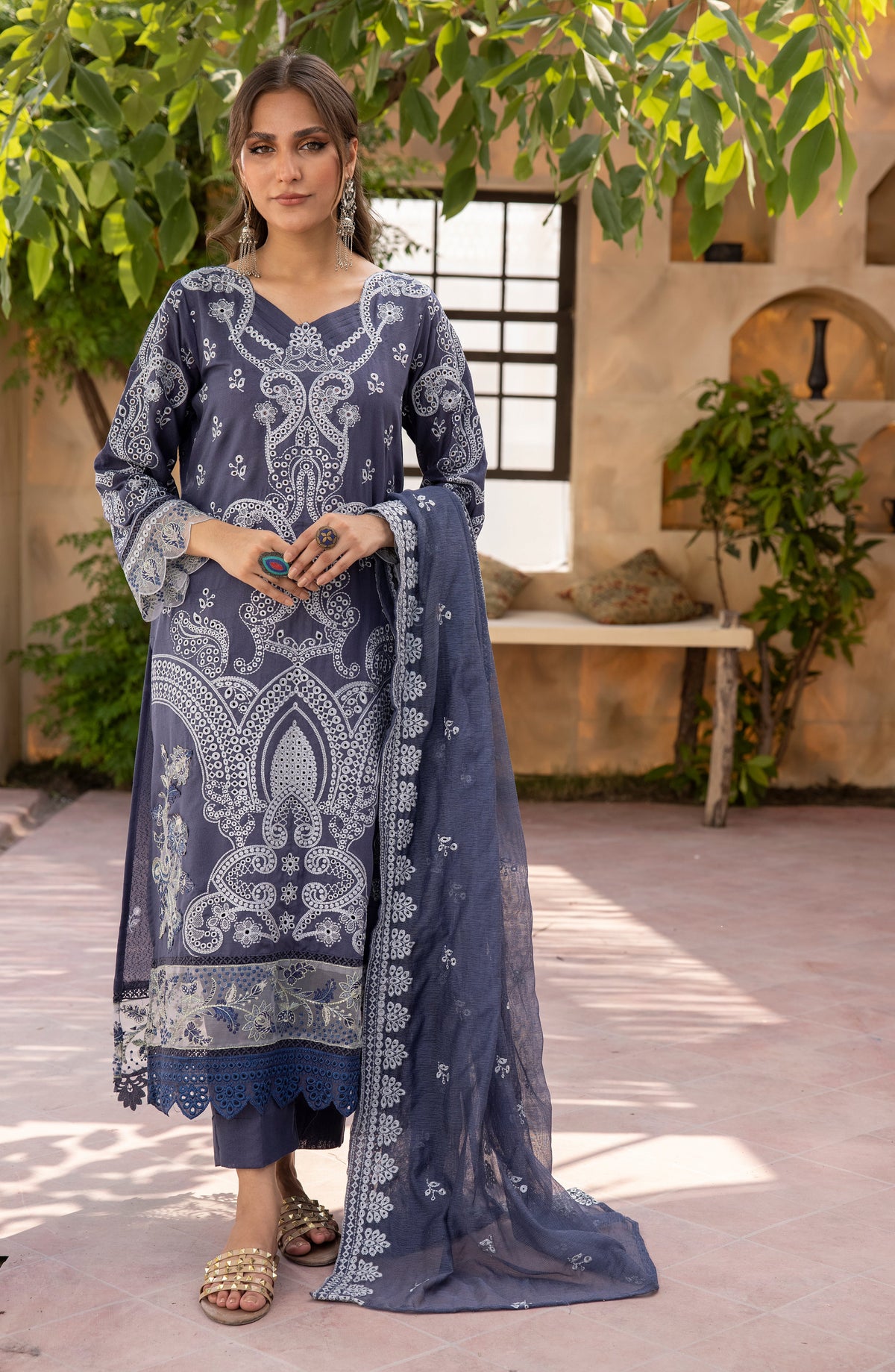 CNAZ12 - 3PC - Unstitched  Chandni Premium By Ayla Zahra