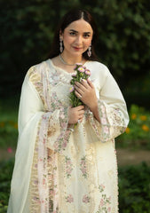3-PC Unstitched Embroidered Luxury Lawn By Elaf | ELQ-7B