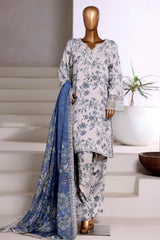 3-PC Stitched Printed Viscose By Sadabahar | Skin