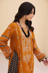 CN4-001 | 3PC Unstitched Embroidered Lawn Naranji By Charizma
