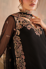 3-PC Unstitched Embroidered Net Chinon Chiffon By Iznik | CC-77