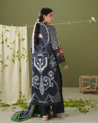 3-PC Unstitched Digital Prints Coco By Zara Shahjahan | Raya-10B