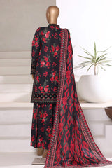 3-PC Stitched Printed Khaddar Malika By Sada Bahar | 5739