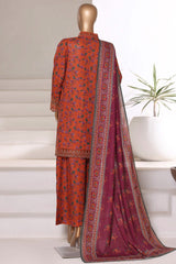 3-PC Stitched Printed Khaddar Malika By Sada Bahar | 5755