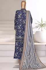 3-PC Stitched Printed Khaddar Malika By Sada Bahar | 5787