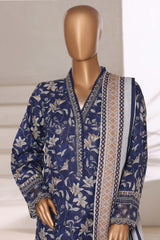 3-PC Stitched Printed Khaddar Malika By Sada Bahar | 5787