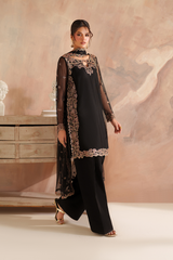 3-PC Unstitched Embroidered Net Chinon Chiffon By Iznik | CC-77