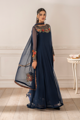 3-PC Unstitched Embroidered Organza Exclusive Formals By Iznik | UE-412