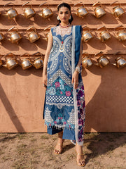 3-PC Unstitched Embroidered Luxury Lawn By Parishay | JL-07