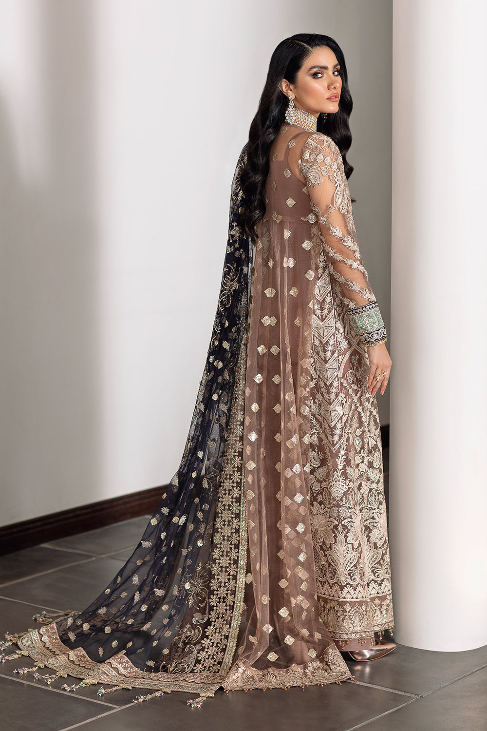3-PC Unstitched Embroidered Chiffon By Baroque | CH09-07