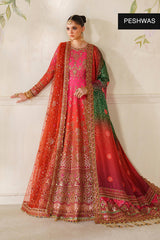 3-PC Unstiched Embroidered Net By Baroque | CH14-03