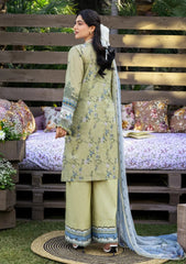 3-PC Unstitched DIgital Printed Chikankari Lawn By Elaf Premium | ERC-8B
