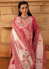 D2-Coral | 3Pc Unstitched Suit Winter Embroidered Aaleen By Crimson