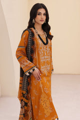 CN4-001 | 3PC Unstitched Embroidered Lawn Naranji By Charizma
