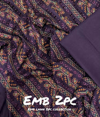 2-PC Unstitched Embroidered Lawn | Vol 3