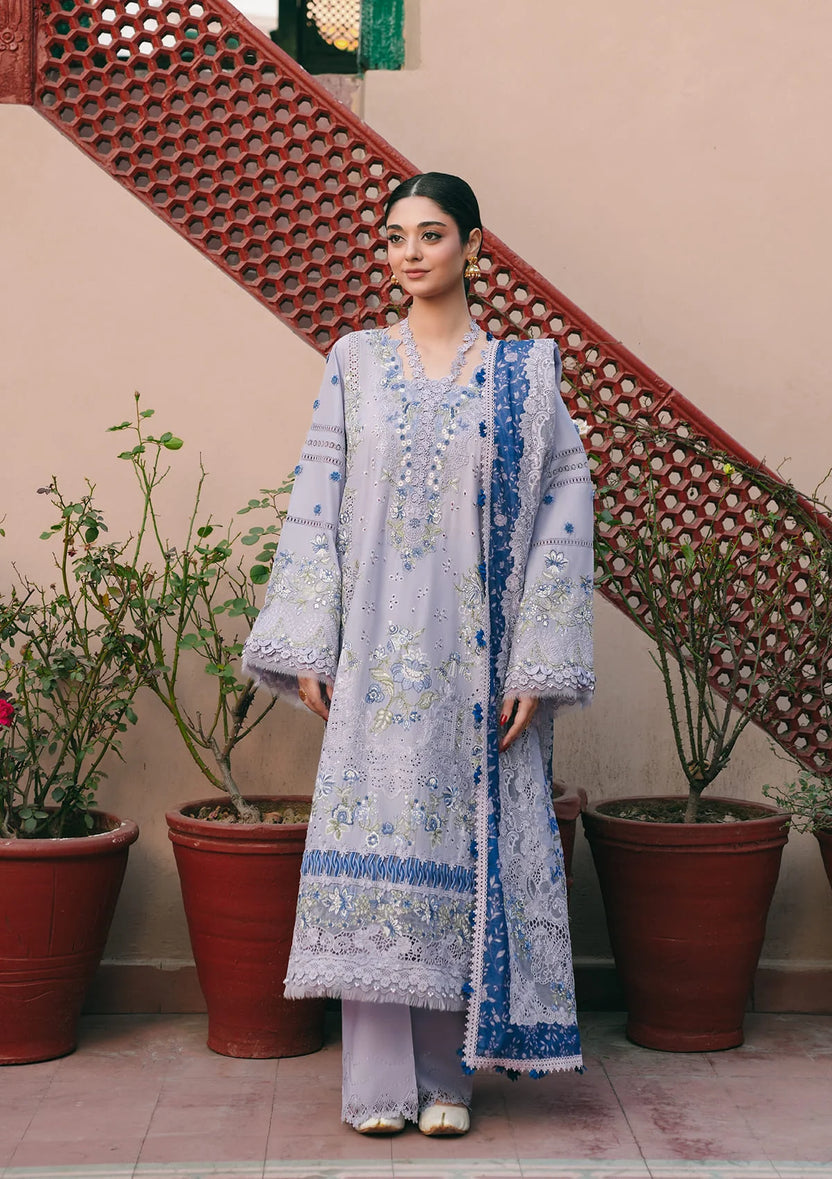 3-PC Unstitched Embroidered Lawn Ek Fasana By Kahf | KLB-7B NAZNEEN