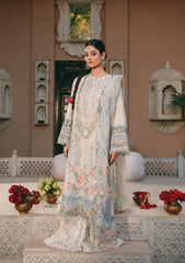 3-PC Unstitched Embroidered Lawn Ek Fasana By Kahf | KLB-2A NEELOFAR
