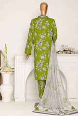 LWP-1065 | 3Pc Unstitched Suit Digital Printed Linen Wintry By Hz Textiles