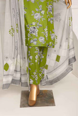 LWP-1065 | 3Pc Unstitched Suit Digital Printed Linen Wintry By Hz Textiles