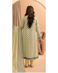 3-PC unstitched Printed Lawn By Zellbury | 0183