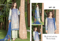 WP 55 Unstitched Resham Karandi Print - 3PC - Parisa By Wania