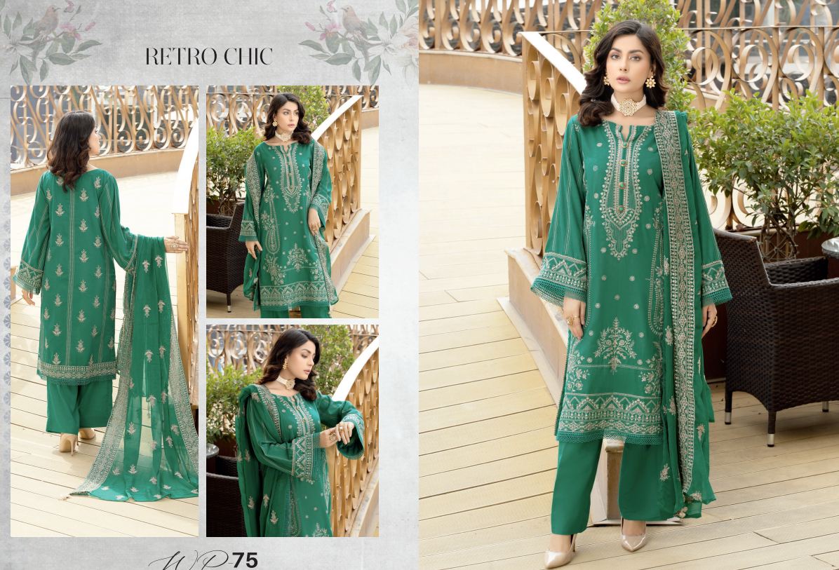 WP 75 Unstitched Resham Luxury Karandi - 3PC - Anmol By Wania